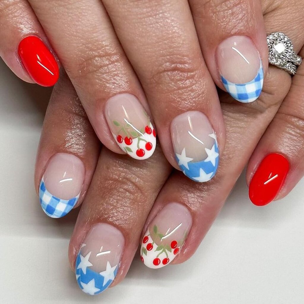 Simple patriotic nail designs