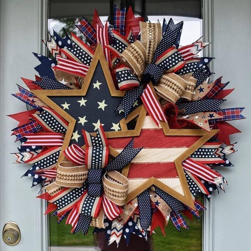 Patriotic Memorial Day Wreath