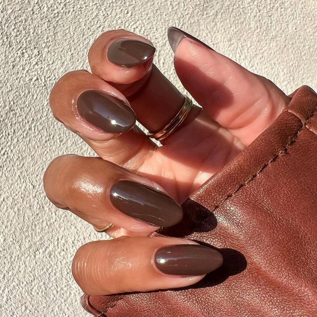 Chocolate Brown Nails