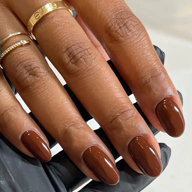 Chocolate Brown Nails